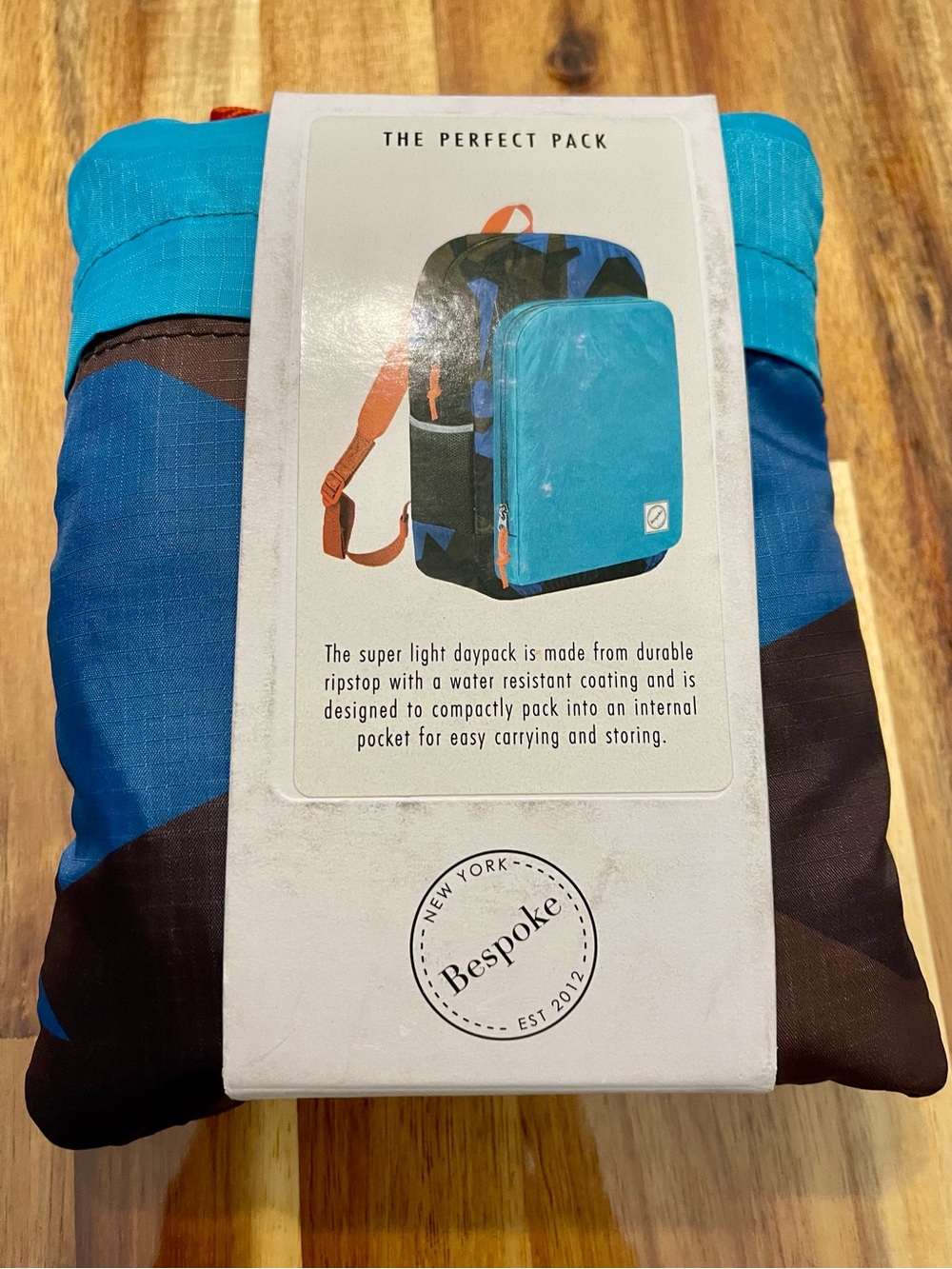 Bespoke Foldable and water resistant Daypack or travel backpack. NWT